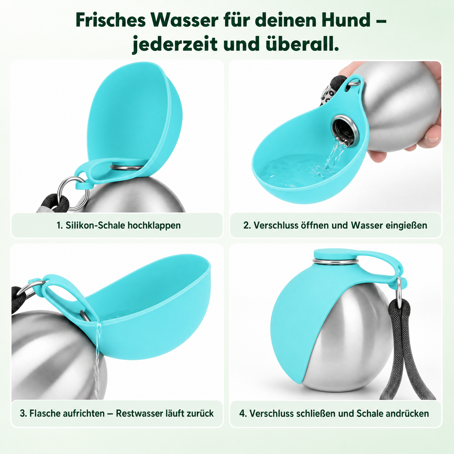 NaturePfote - Tragbare Trinkflasche für Hunde