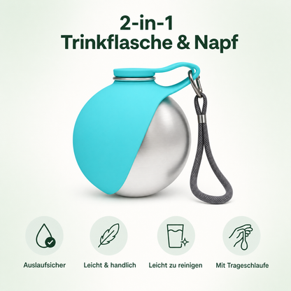 NaturePfote - Tragbare Trinkflasche für Hunde